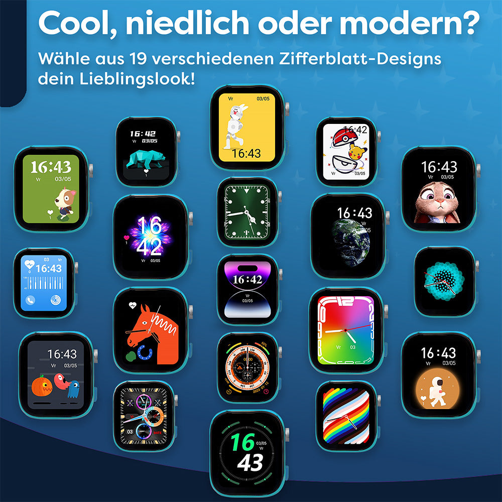 AngelTech Kinder-Smartwatch Ultra – Blau