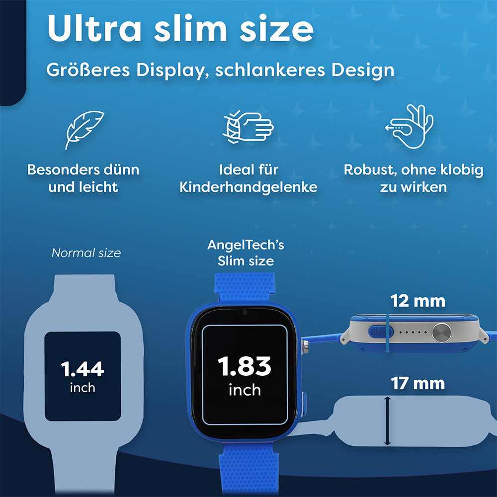 AngelTech Kinder-Smartwatch Ultra – Blau