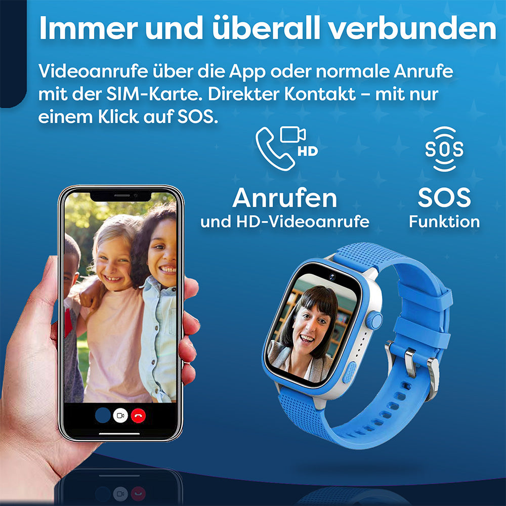AngelTech Kinder-Smartwatch Ultra – Blau