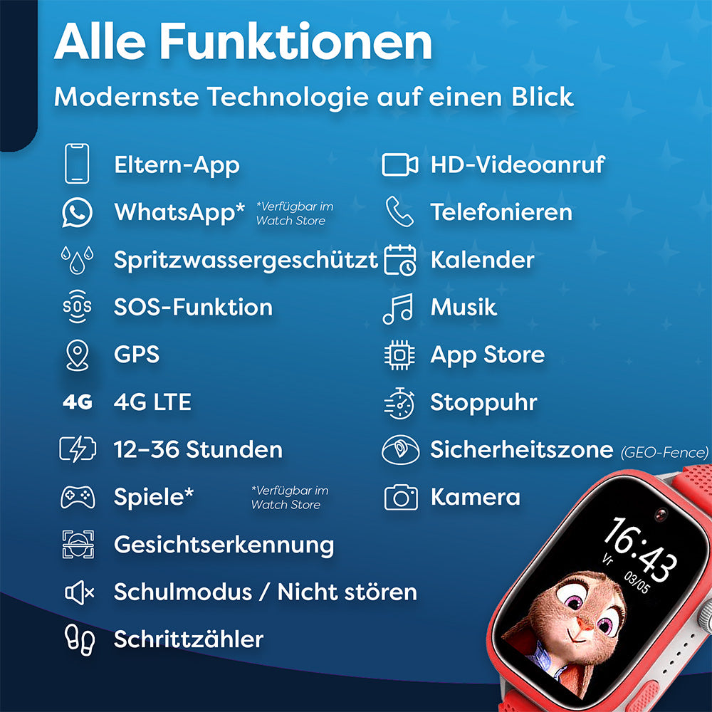 AngelTech Kinder-Smartwatch Ultra – Rosa