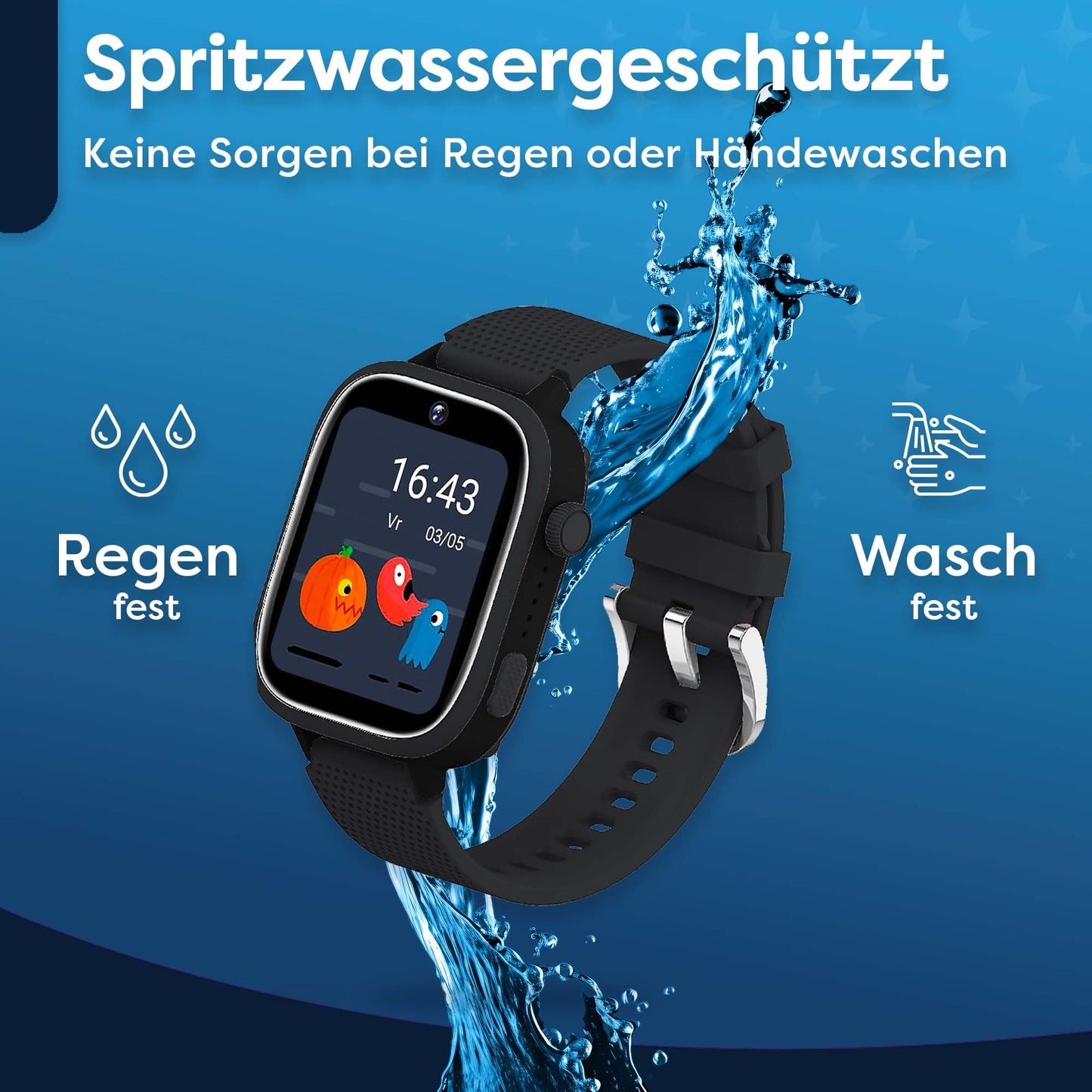AngelTech Kinder-Smartwatch Ultra – Schwarz