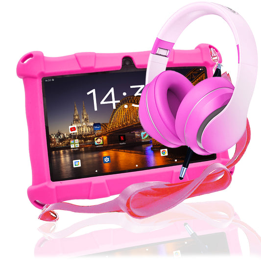 AngelTech Kinderpaket SLIM – Kindertablet + Kinderkopfhörer