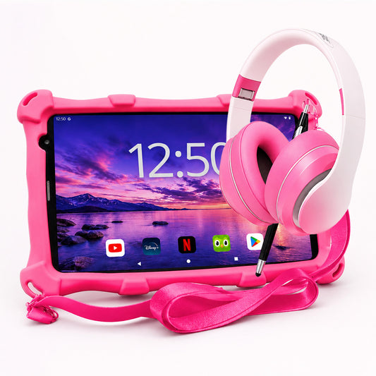 AngelTech Kinderpaket PRO MAX – Kindertablet + Kinderkopfhörer