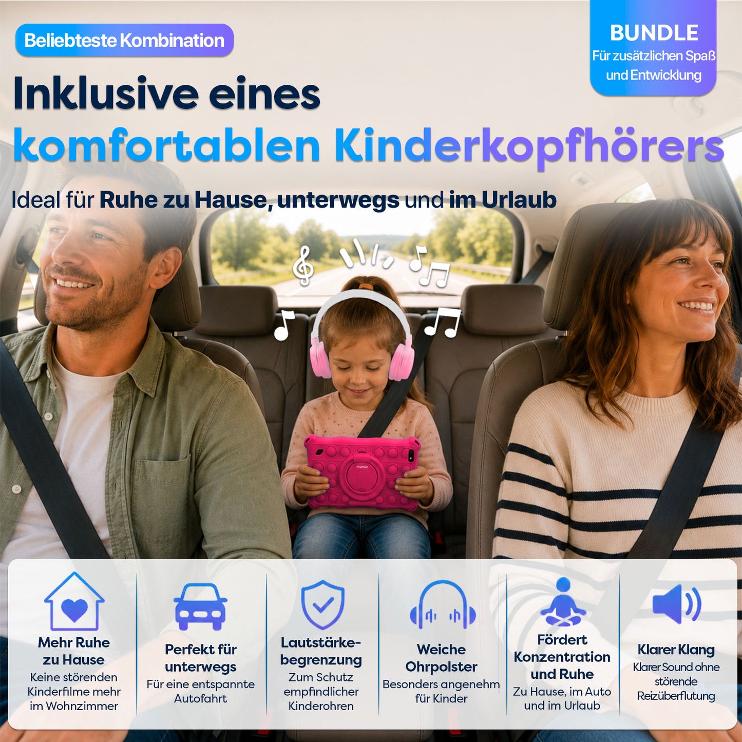 AngelTech Kinderpaket PRO MAX – Kindertablet + Kinderkopfhörer
