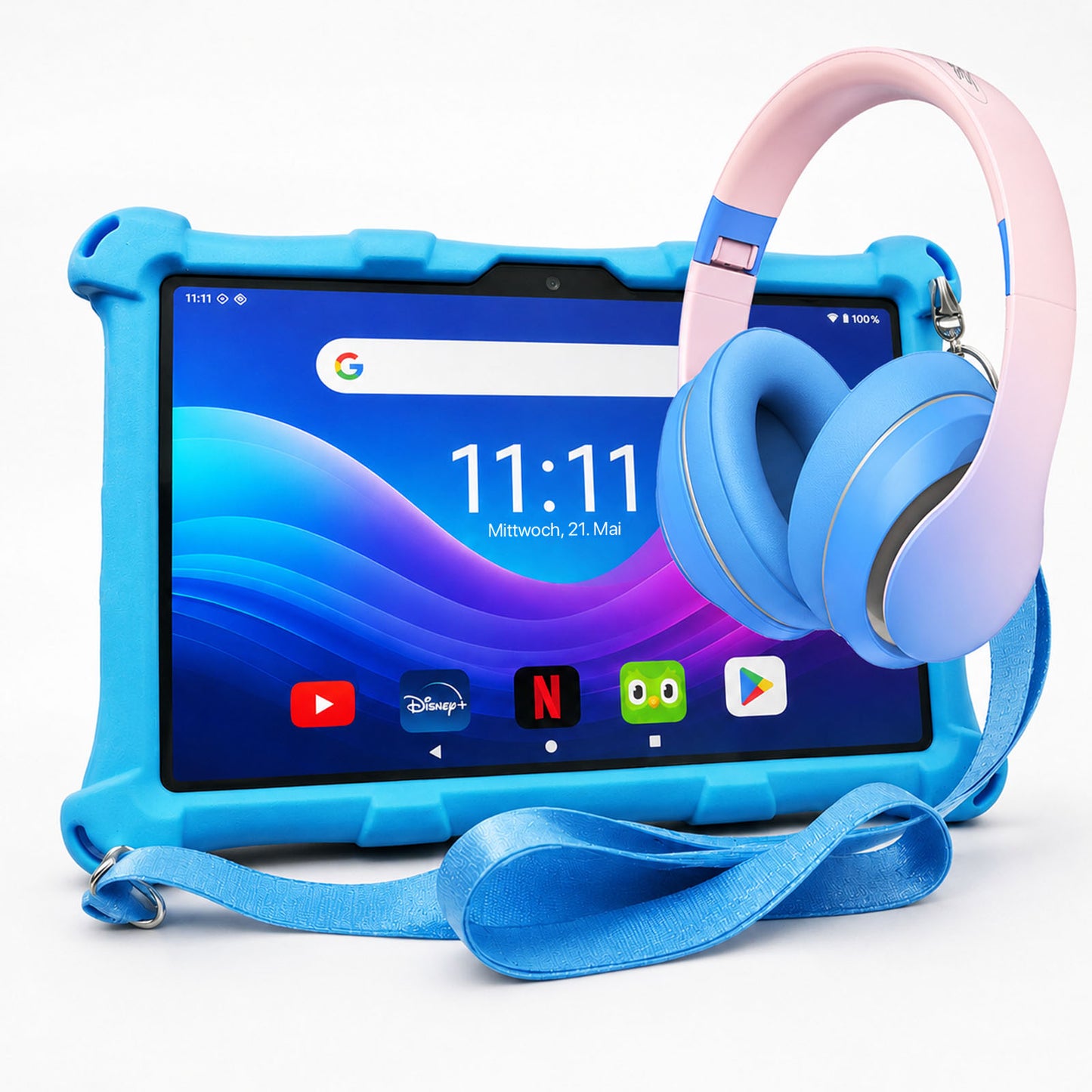 AngelTech Kinderpaket PRO II – Kindertablet + Kinderkopfhörer