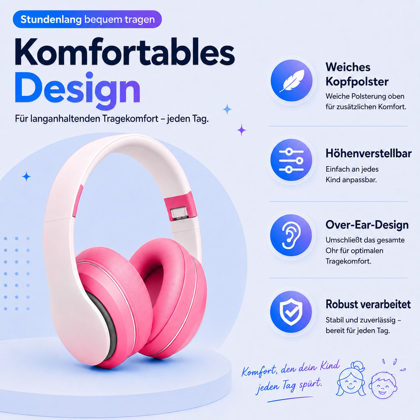 AngelTech Kinderpaket PRO II – Kindertablet + Kinderkopfhörer