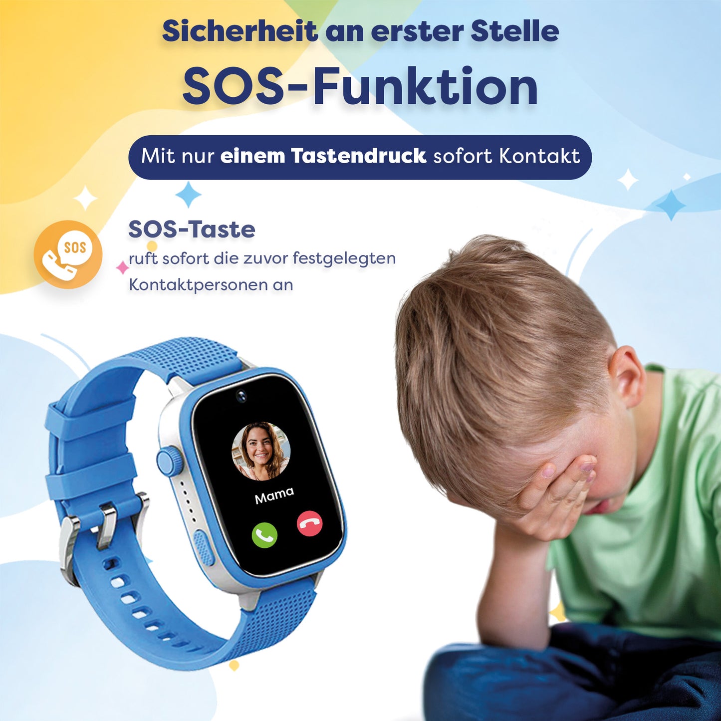 AngelTech Kinder-Smartwatch Ultra – Blau
