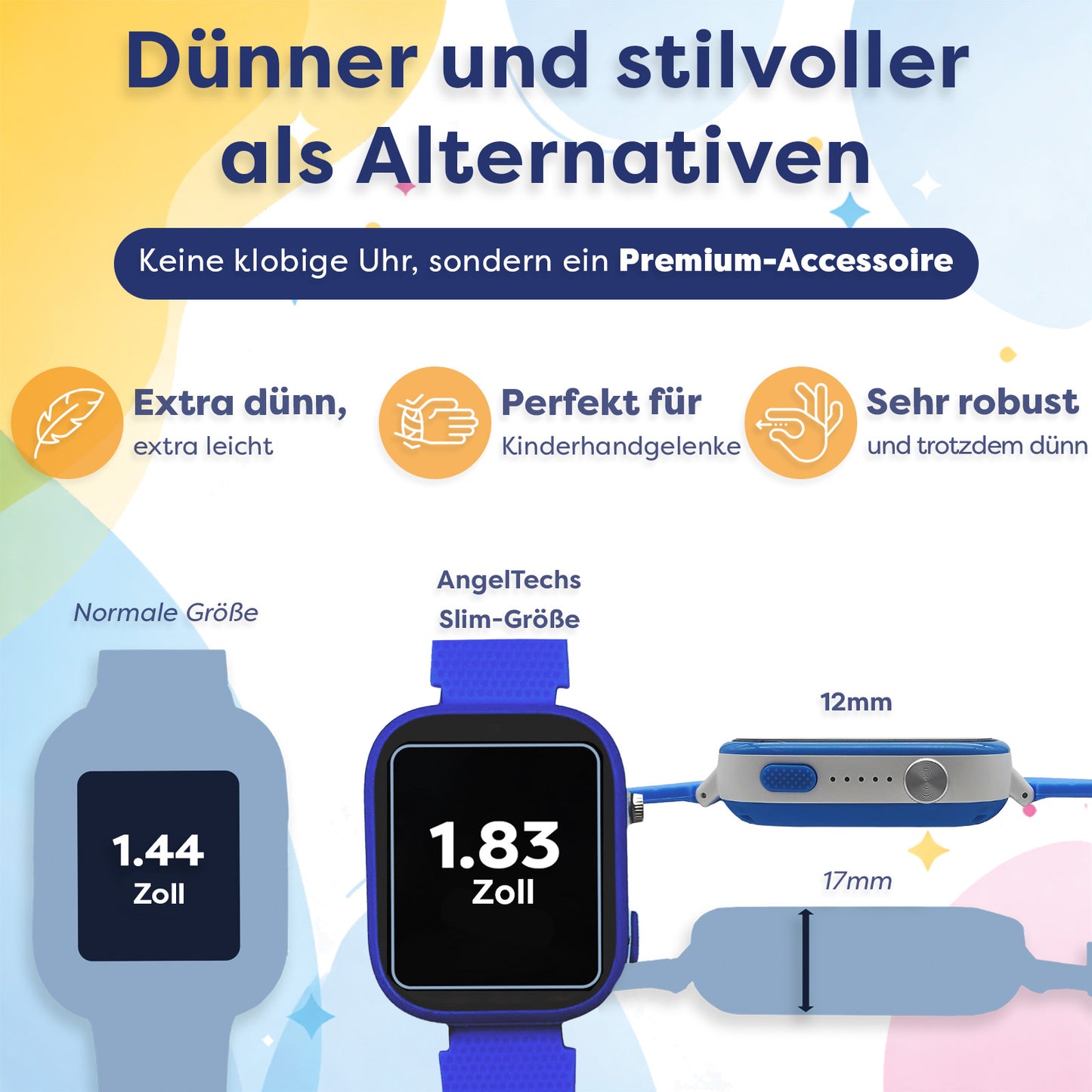 AngelTech Kinder-Smartwatch Ultra – Blau