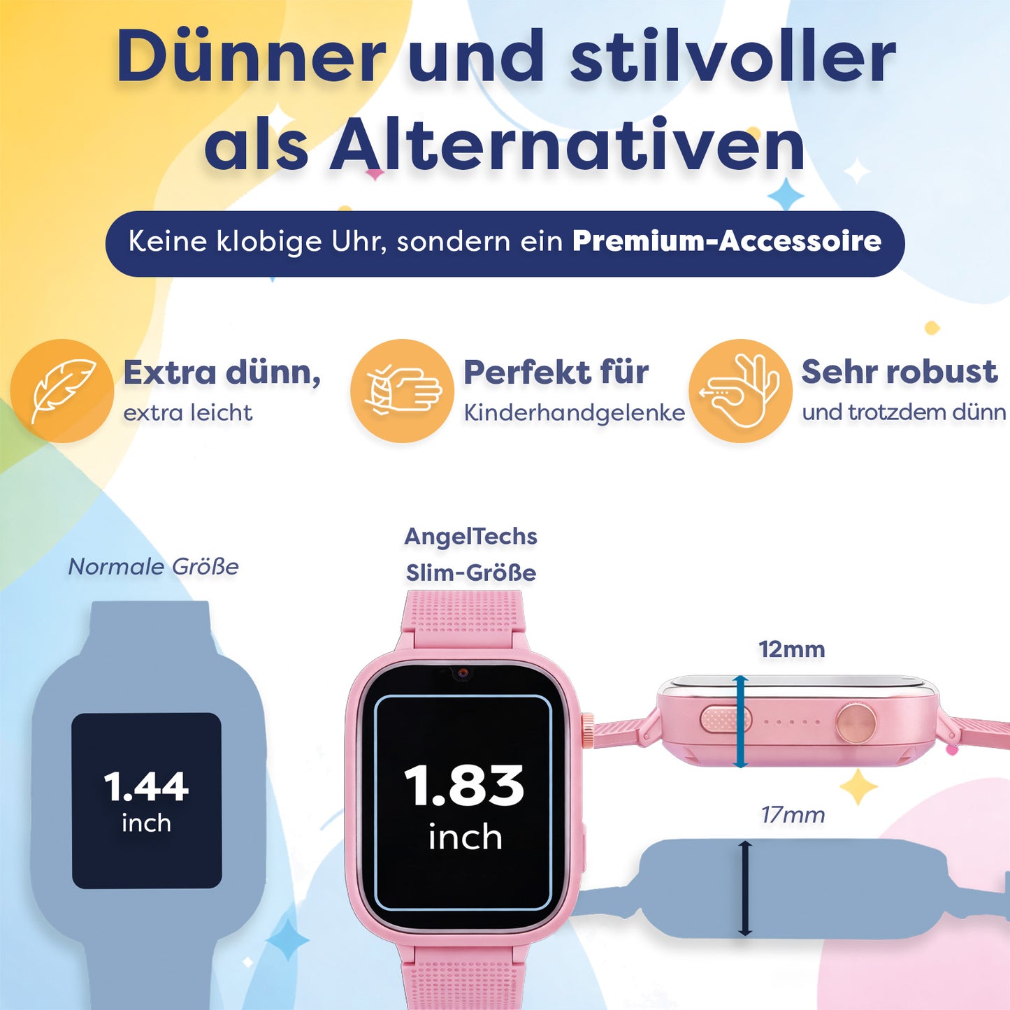 AngelTech Kinder-Smartwatch Ultra – Rosa