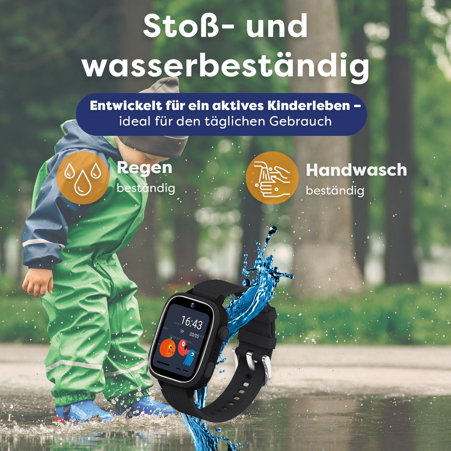 AngelTech Kinder-Smartwatch Ultra – Schwarz